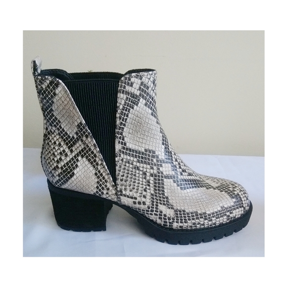 COPY - MIA Jody Snake Embossed Platform Block heel Women's Ankle Boot Sz-7M NIB - Picture 3 of 7